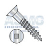 6-18X1/2 Square Drive Flat Head Full Body Wood Screw 2/3 Thread Zinc