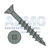 10-8X3 1/2 Square Flat Nibs Deck Screw Type17 2/3 Thread Green Ceramic 1,200HR Salt Spray