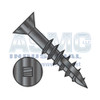 9-10X3 Square #8 Flat Head w/Nibs Deep Thread Wood Screw Type 17 2/3 Thread Black Oxide