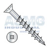 8X1 1/4 Square Flat Nibs Deck Screw Type 17 2/3 Thread Zinc Bake 1,000HR Salt Spray