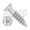 8X1 1/2 Flat Head (no nibs) Square Drive Deep Thread Wood Screw 2/3 Threaded Zinc Bake