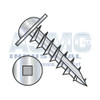 10-9X3/4 Square Drive Round Washer Head Deep Thread Wood Screw Type 17 Full Thrd ZincBake