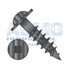 10-9X2 1/2 Square Drive Round Washer Head Deep Thread Wood Screw 2/3 Thread Black Oxide