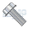 6-32X3/8 Unslotted Indented Hex Head External Sems Machine Screw Full Threaded Zinc Bake