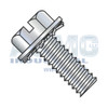 12-24X1/2 Slotted Hex Washer External Sems Machine Screw Fully Threaded Zinc And Bake