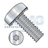 2-56X3/8 Six Lobe Pan Head External Tooth Sems Machine Screw Fully Threaded Zinc and Bake