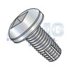 1/4-20X5/8 Square Drive Pan Thread Cutting Screw Type F Fully Threaded Zinc And Bake