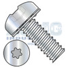 4-40X1/4 Six Lobe Pan Head Internal Tooth Sems Machine Screw Fully Threaded Zinc and Bake