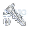 10-16X2 Six Lobe Pancake Head Self Drilling Screw Full Thread Zinc Bake