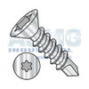12-14X3 1/2 6 Lobe Flat Self Drilling Screw Fully Threaded 18 8 Stainless Steel