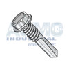 12-24X1 1/4 Unslotted Hexwasher Self Drilling Screw #5 Point Full Thread 410 Stainless Steel
