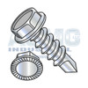 8-18X9/16 Unslotted Hexwasher Serrated Self Drilling Screw Full Thread Zinc and Bake