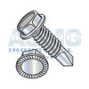 1/4-20X1 1/2 Unslot Ind Hexwasher Serrated Self Drilling Screw Full Thread Zinc Bake