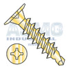 10-16X3/4 Square Phil Drive Wafer Head Full Thread Self Drill Screw Zinc Yellow Bake