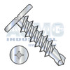 10-16X1 1/2 Square Phillips Drive Pancake Head Self Drilling Screw Full Thread Zinc Bake