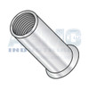 8-32.080 Small Head Threaded Insert Rivet Nut Aluminum Cleaned and Polished NON-RIBBED