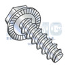 10-14X3/4 Unslot Indent Hexwasher Serrated Plastite Alternate 48-2 Full Thrd Zinc Bake Wax