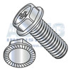 6-32X1/2 Phillips Indented Hex Washer Head Serrated Machine Screw Fully Threaded Zinc