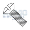6-32X1/2 Slotted Oval Machine Screw Fully Threaded Zinc with White Painted Heads