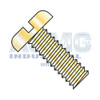 6-32X1 3/4 Slotted Pan Machine Screw Fully Threaded Zinc Yellow ROHS