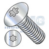 1/4-20X1 6 Lobe Oval Head Machine Screw Fully Threaded Zinc