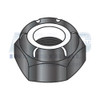 8-32 NTM Thin Pattern Nylon Insert Hex Lock Nut Black Zinc