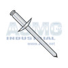 3/16X.75-1.0 Large Flange Steel Zinc Rivet Steel Mandrel