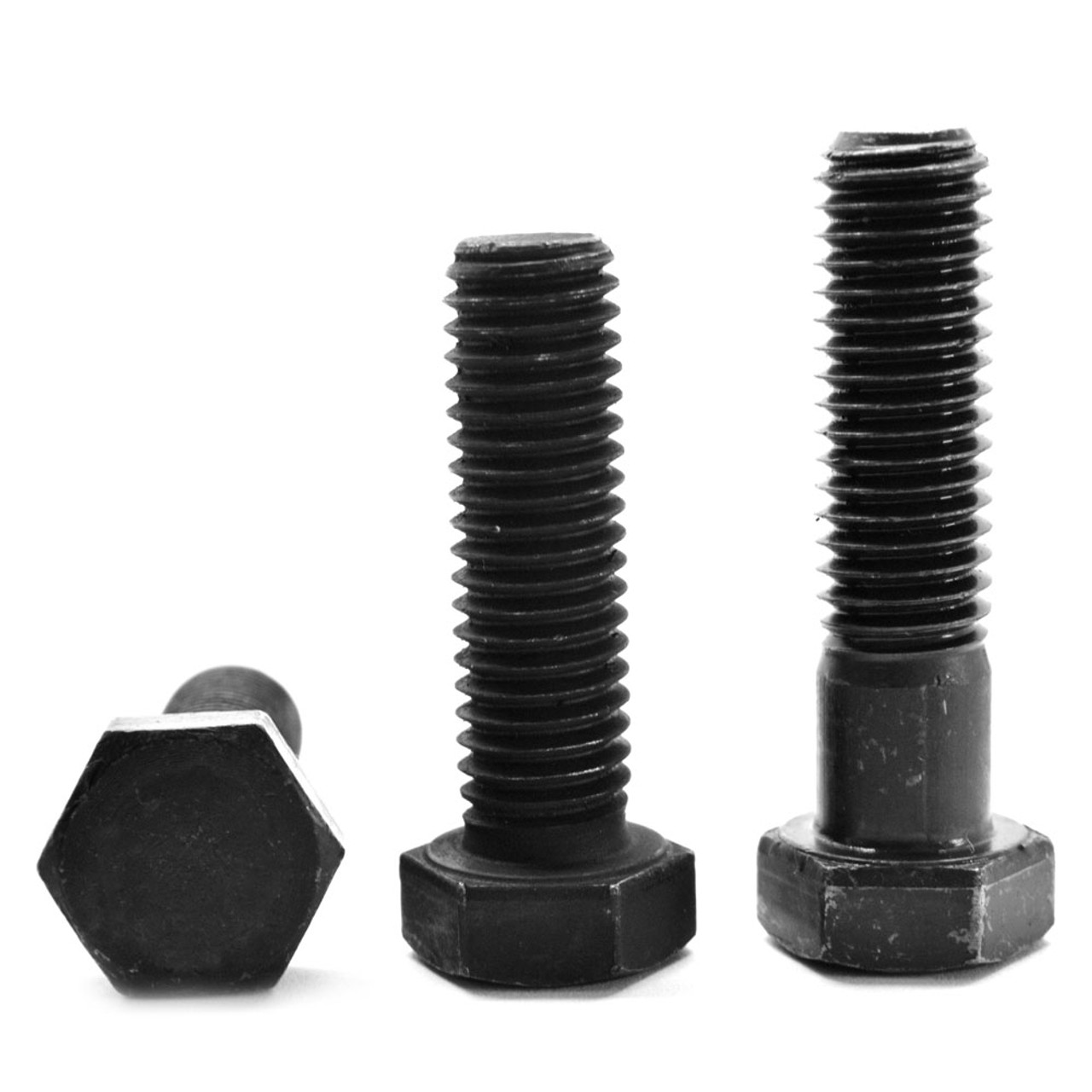 M16 x 2.00 x 300 MM (PT) Coarse Thread DIN 931 Class 8.8 Hex Cap Screw (Bolt) Medium Carbon Steel Black Oxide