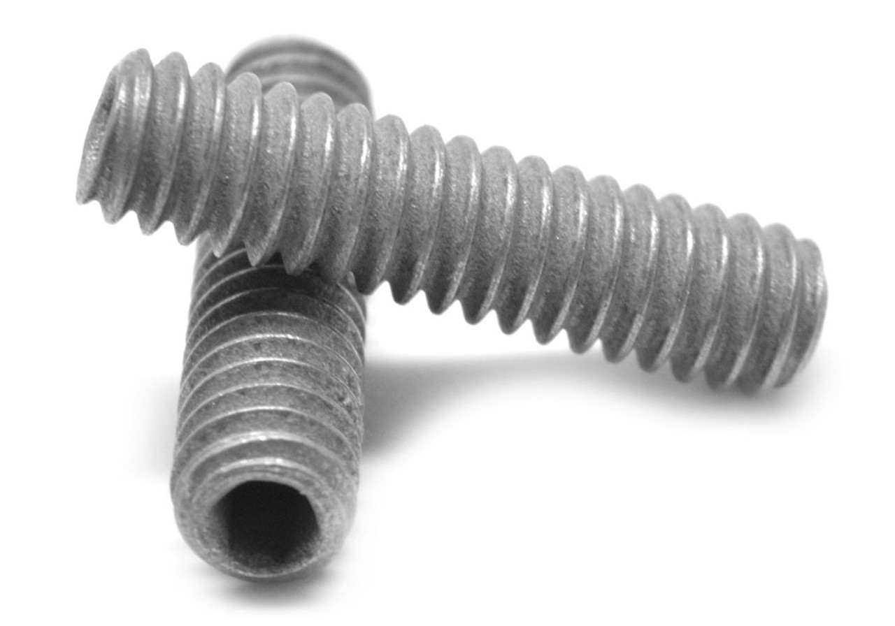 #4-40 x 3/8" Coarse Thread Socket Set Screw Cup Point Alloy Steel Mechanical Zinc