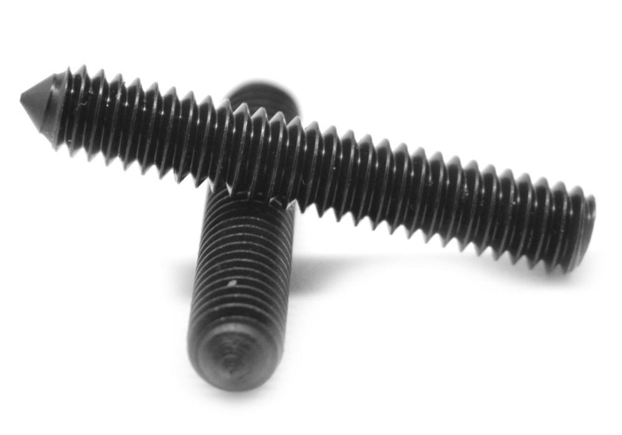 #4-40 x 3/8" Coarse Thread Socket Set Screw Cone Point Alloy Steel Black Oxide