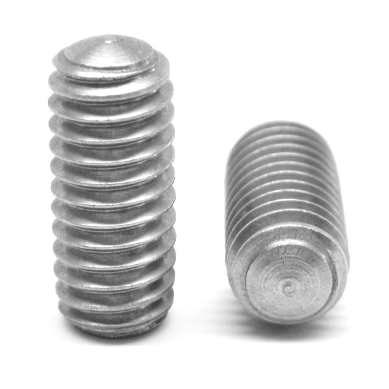 #8-32 x 1/8" Coarse Thread Socket Set Screw Oval Point Stainless Steel 18-8