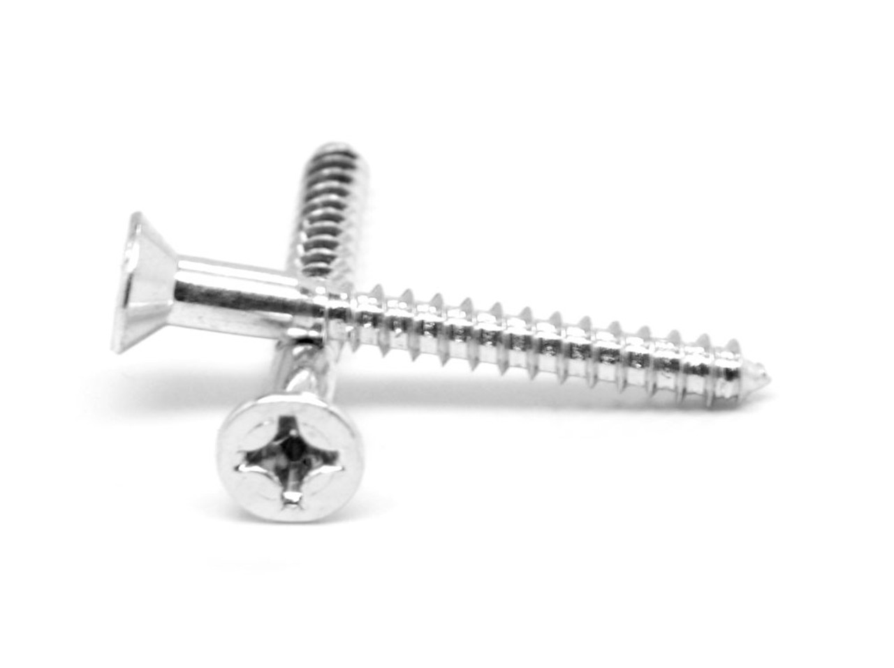 #4 x 3/4" Wood Screw Phillips Flat Head Low Carbon Steel Zinc Plated