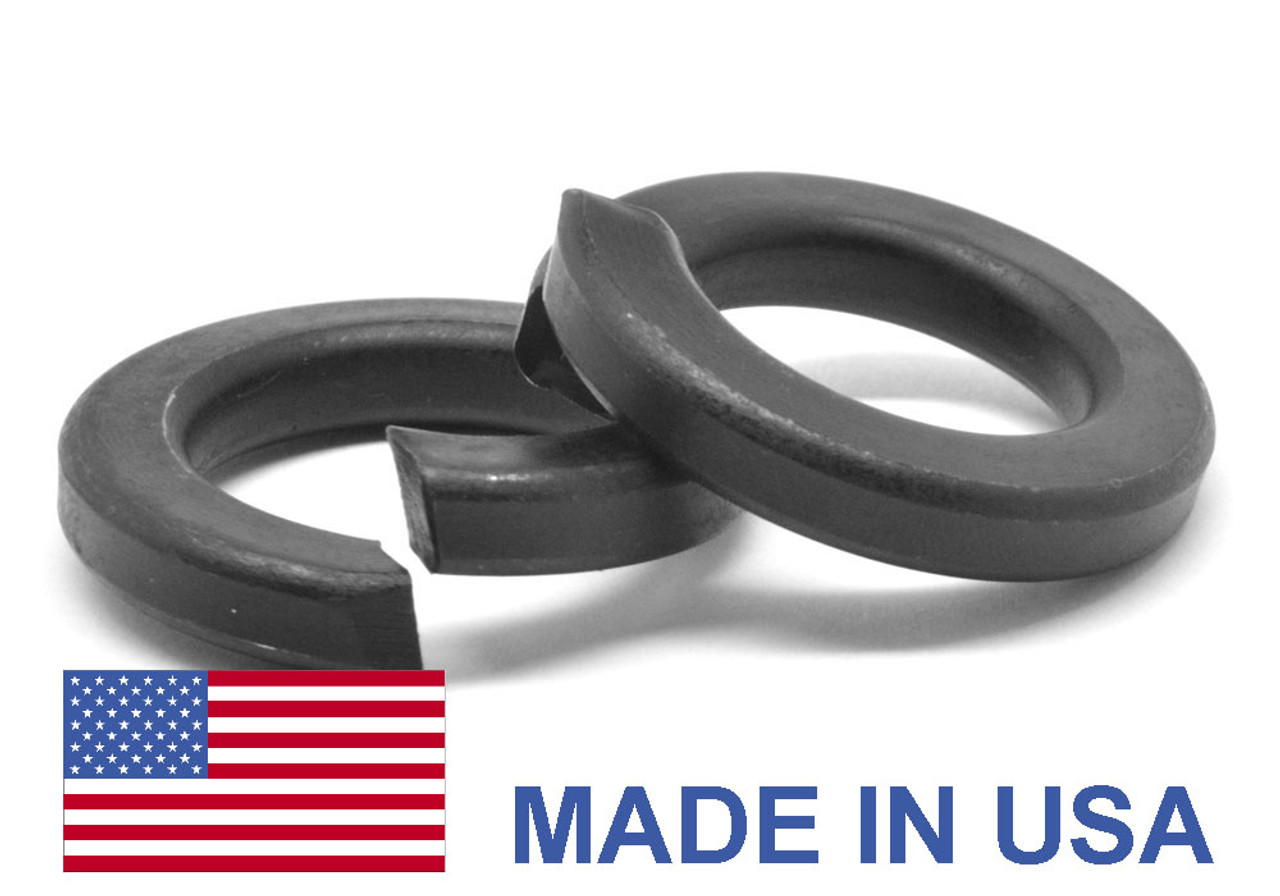 1/4" Grade 8 Regular Split Lockwasher - USA Alloy Steel Black Oxide