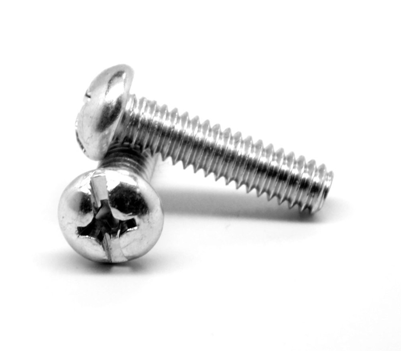#6-32 x 1/2" (FT) Coarse Thread Machine Screw Combo (Phillips/Slotted) Round Head Low Carbon Steel Zinc Plated