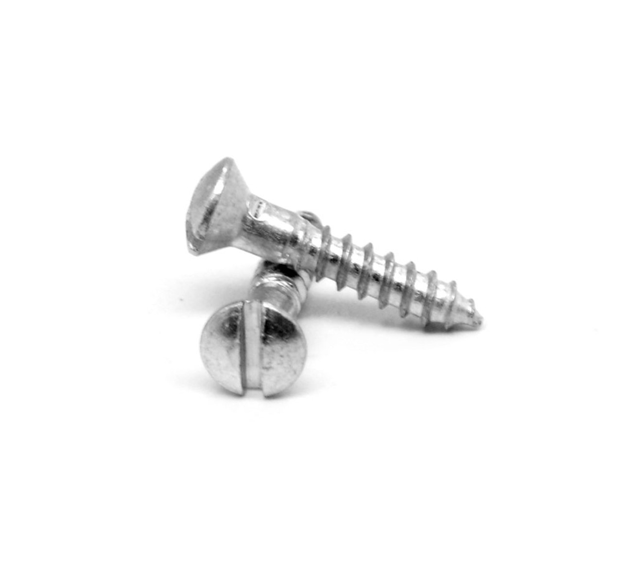 #8 x 3/4" Wood Screw Slotted Oval Head Low Carbon Steel Zinc Plated