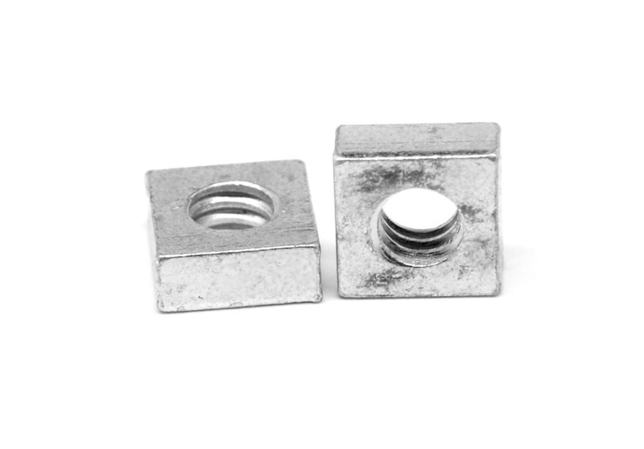 #10-24 Coarse Thread Square Machine Screw Nut Low Carbon Steel Zinc Plated