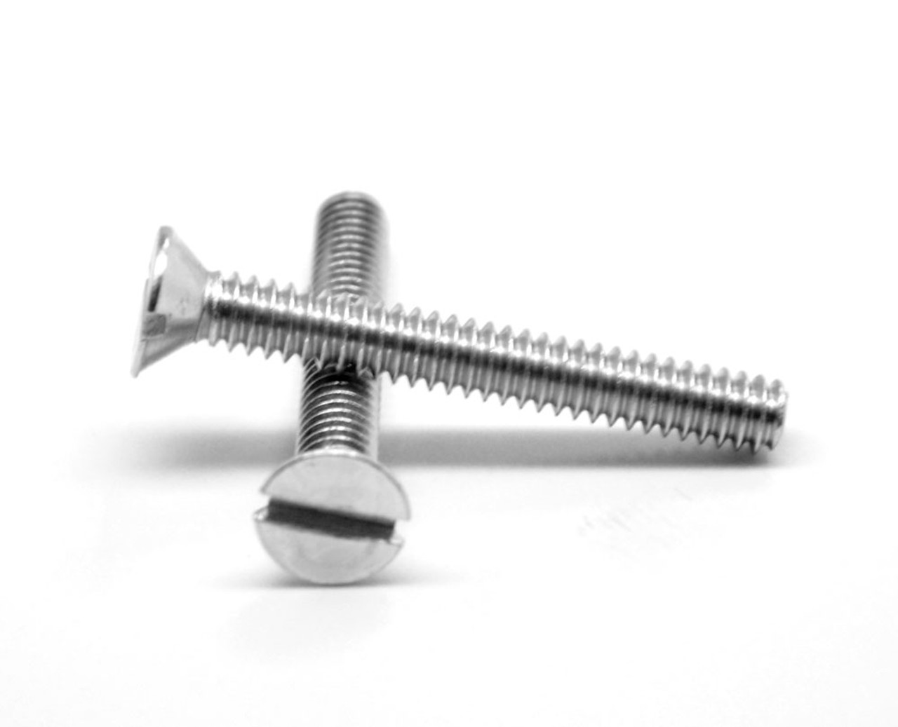 #10-32 x 1/2" (FT) Fine Thread Machine Screw Slotted Flat Head Low Carbon Steel Zinc Plated