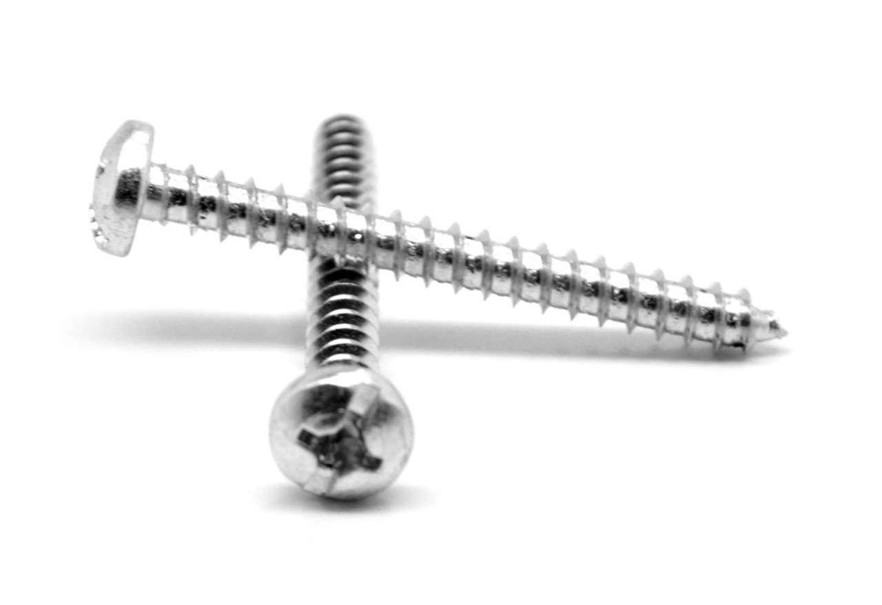 #6-18 x 1 1/2" Sheet Metal Screw Combo (Phillips/Slotted) Pan Head Type A Low Carbon Steel Zinc Plated