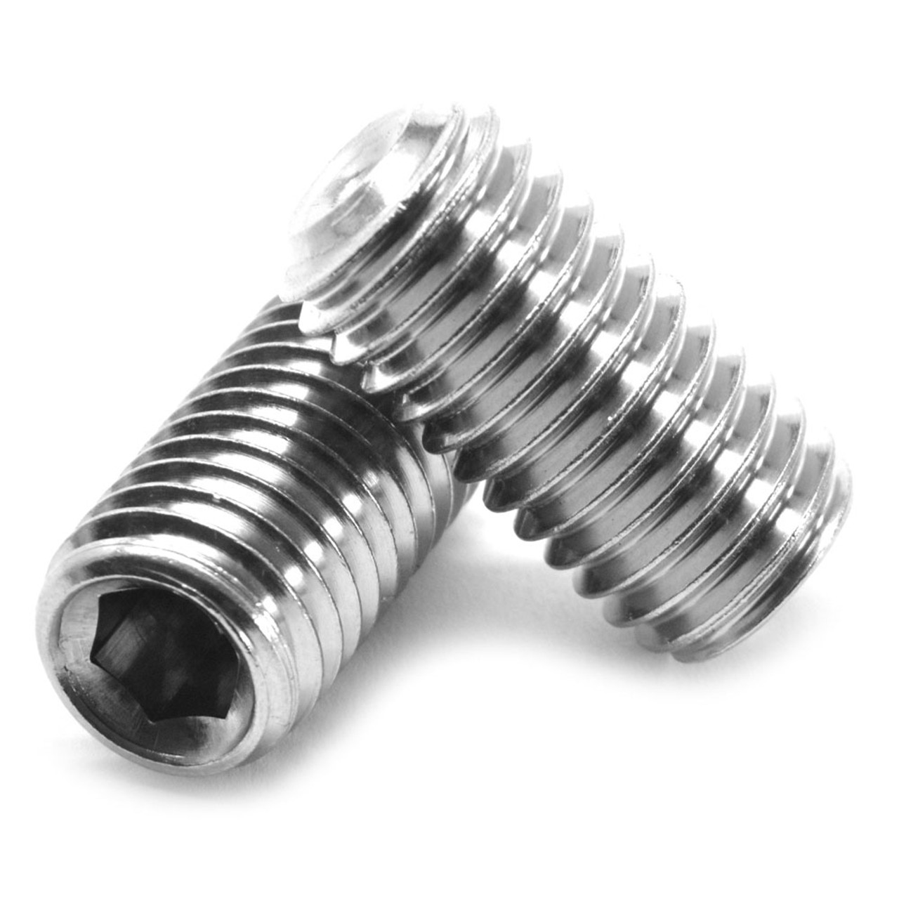 Alloy Steel Set Screws, Brass Tip, 5/16-18 x 3/8 Thread Length, 20 Pcs