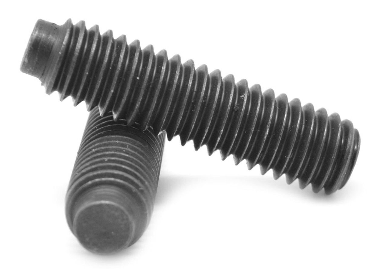 #10-24 x 1" Coarse Thread Socket Set Screw Half Dog Point Alloy Steel Black Oxide