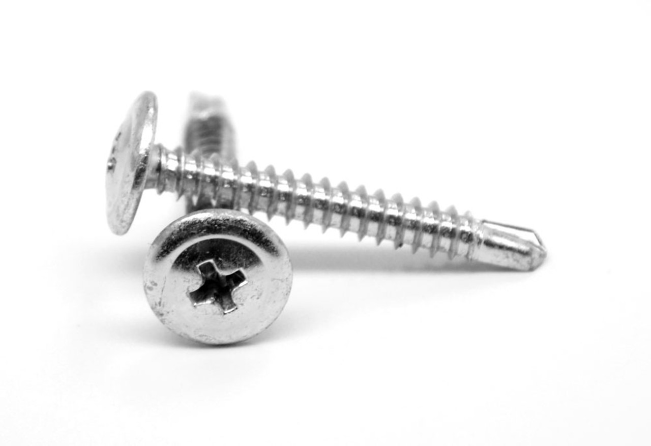 #8-18 x 1 5/8" (FT) BSD Thread Self Drilling Screw Phillips K-Lath #2 Point Low Carbon Steel Zinc Plated