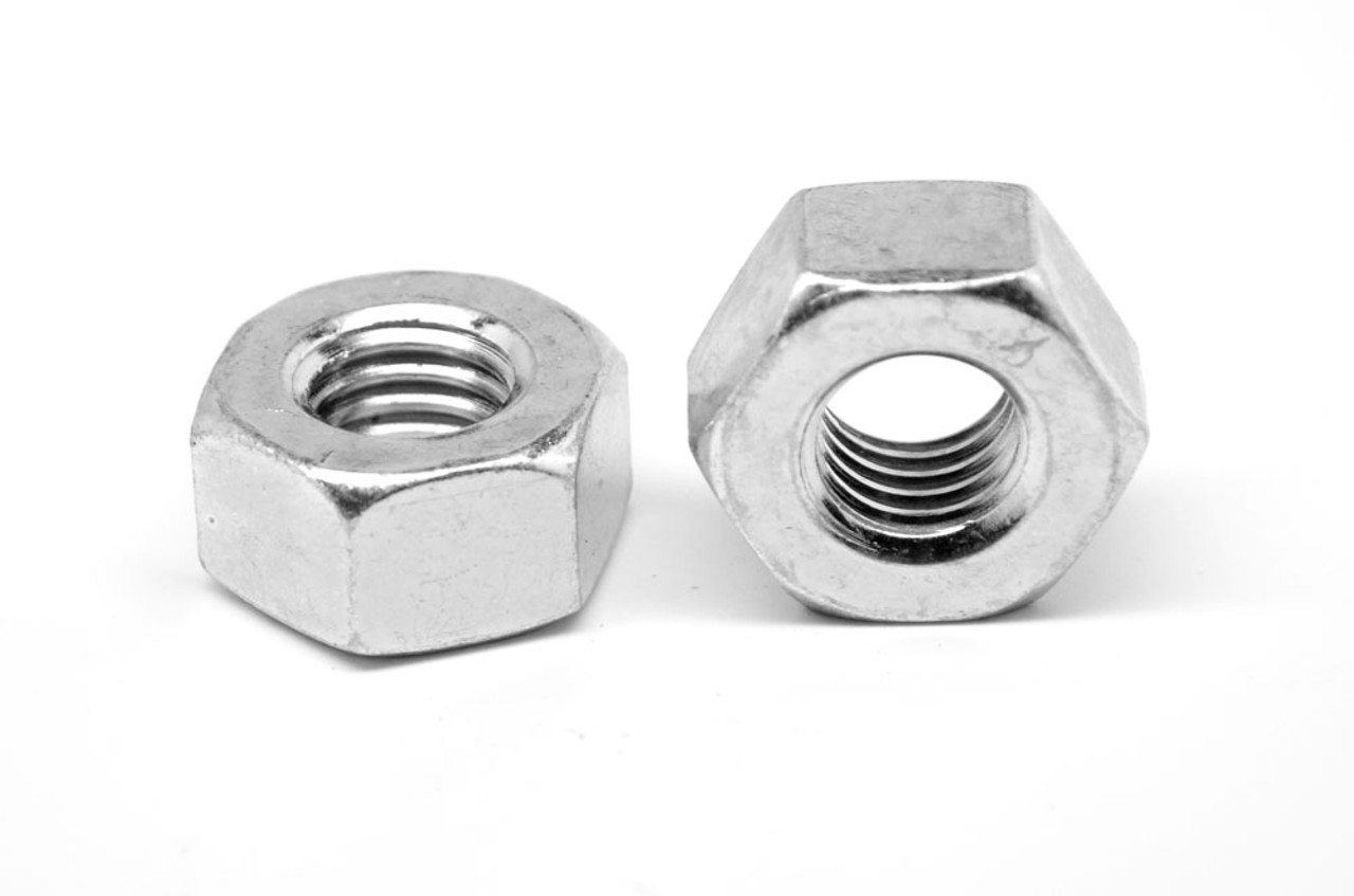 1/4"-20 Coarse Thread A563 Grade A Heavy Hex Nut Low Carbon Steel Zinc Plated