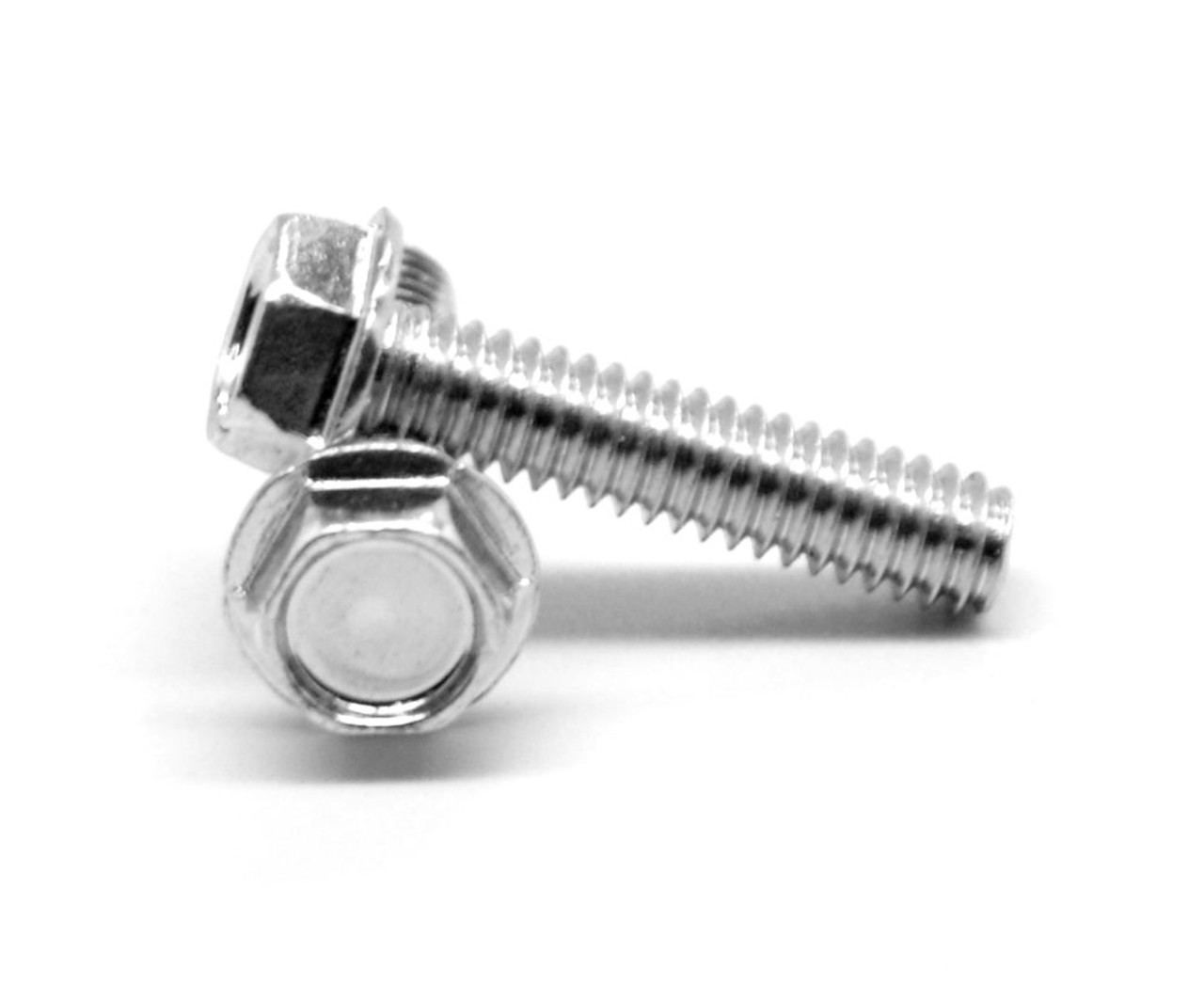 #10-24 x 1 1/2" (FT) Coarse Thread Machine Screw Hex Washer Head Low Carbon Steel Zinc Plated