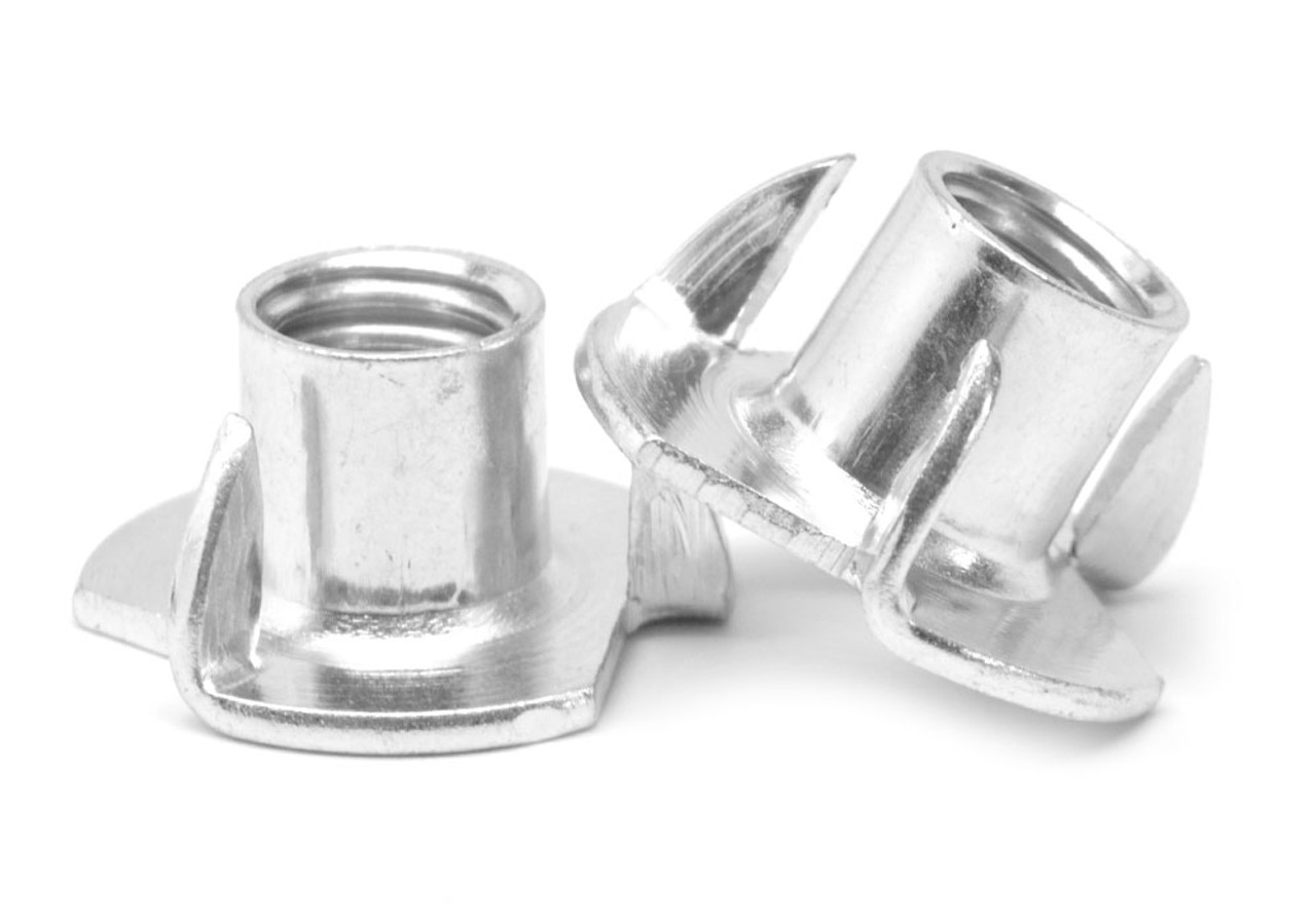 5/16"-18 x 3/8" Coarse Thread Tee Nut 3 Prong Low Carbon Steel Zinc Plated