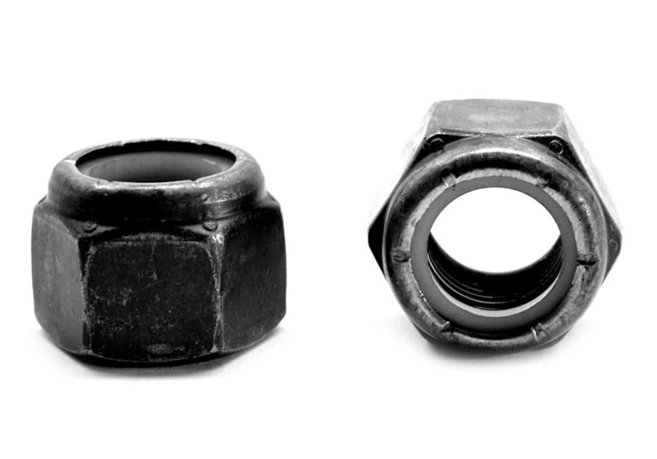 3/8"-16 Coarse Thread Grade C Nyloc (Nylon Insert Locknut) NE Standard Medium Carbon Steel Black Oxide