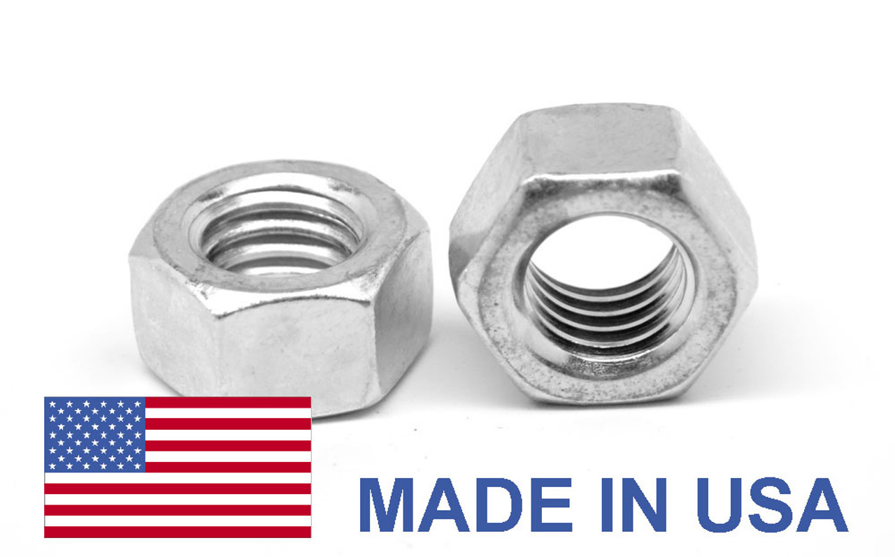 1/2"-20 Fine Thread Grade 5 Finished Hex Nut - USA Medium Carbon Steel Zinc Plated