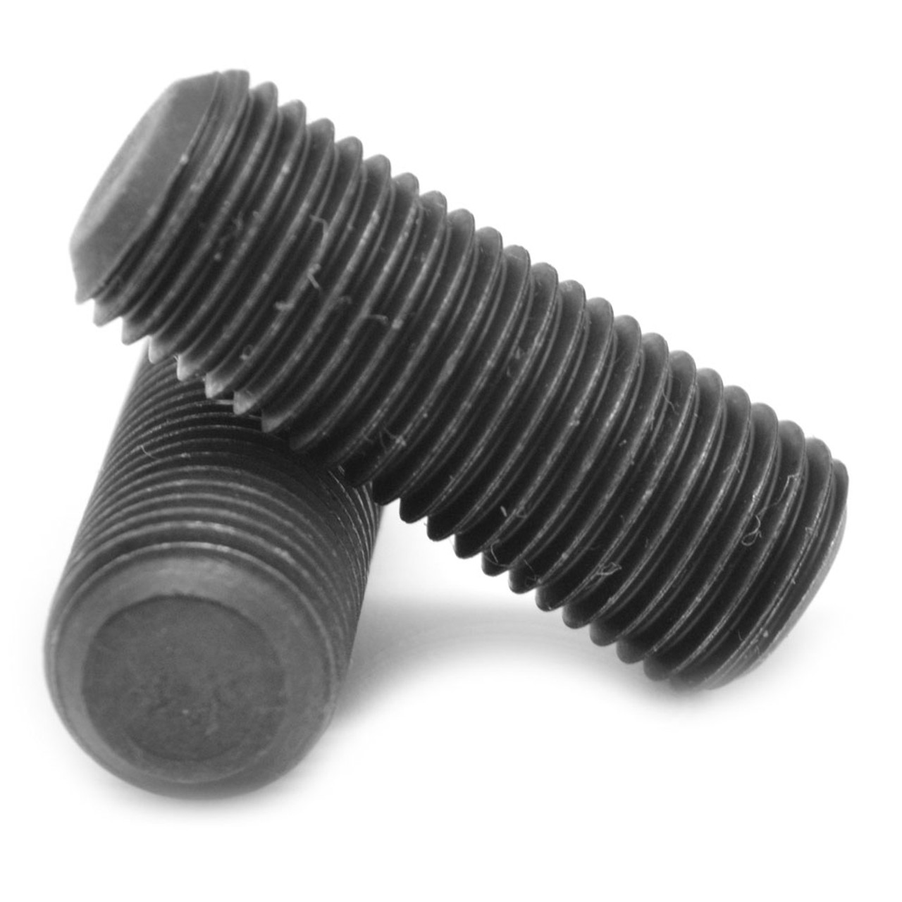 1/2"-13 x 1" Coarse Thread Socket Set Screw Flat Point Alloy Steel Black Oxide