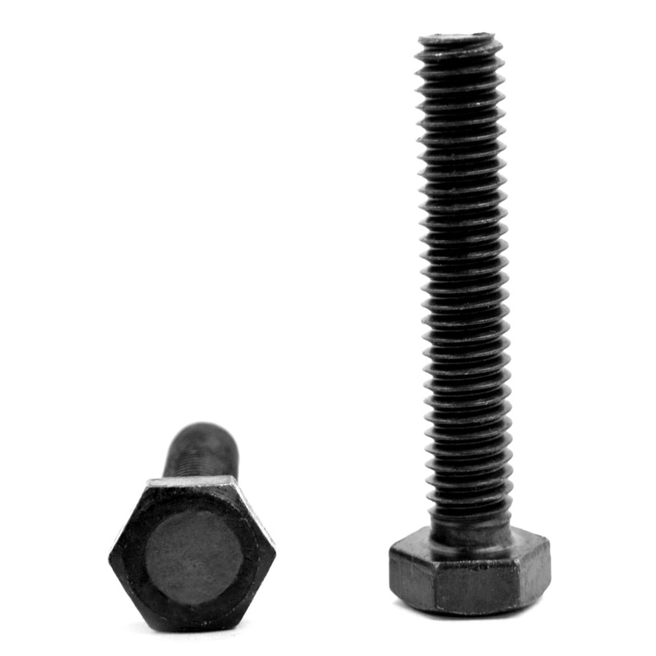 3/8"-16 x 1 1/2" (FT) Coarse Thread Grade 5 Hex Tap (Full Thread) Bolt Medium Carbon Steel Black Oxide