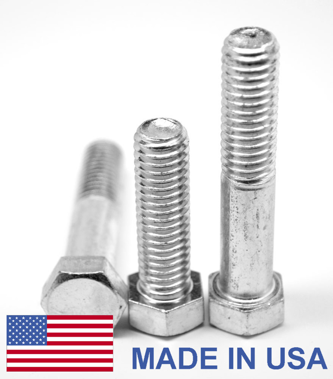 7/16"-20 x 7/8" (FT) Fine Thread Grade 5 Hex Cap Screw (Bolt) - USA Medium Carbon Steel Zinc Plated