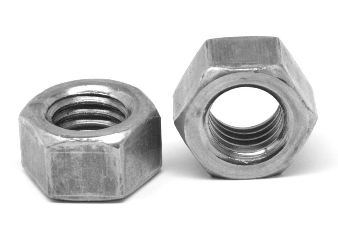 9/16"-18 Fine Thread Finished Hex Nut Low Carbon Steel Plain Finish